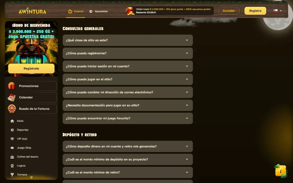 Preguntas frecuentes de Awintura