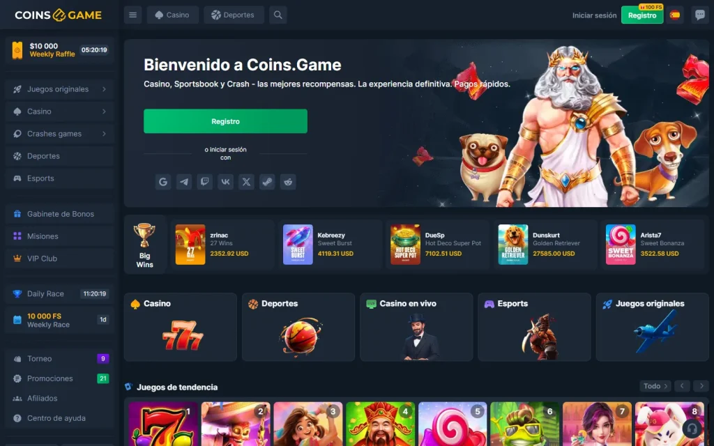 Portada de CoinsGame