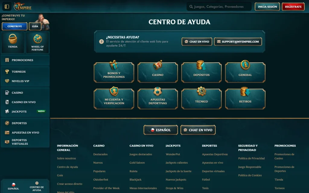 Centro de ayuda de Empire