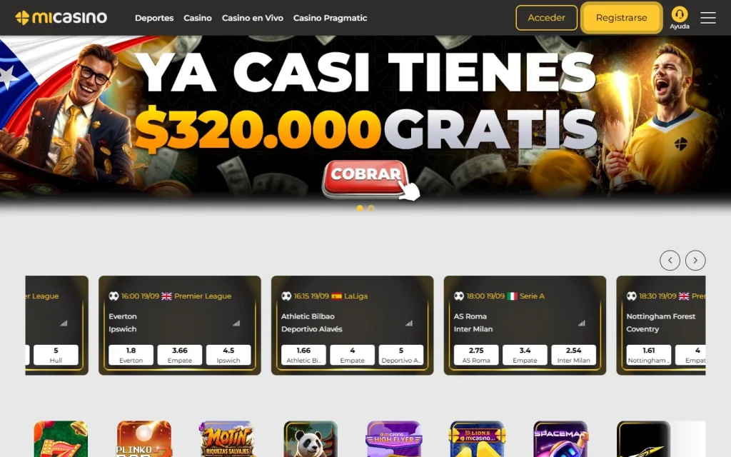 Portada de Mi Casino, que abre con apuestas deportivas