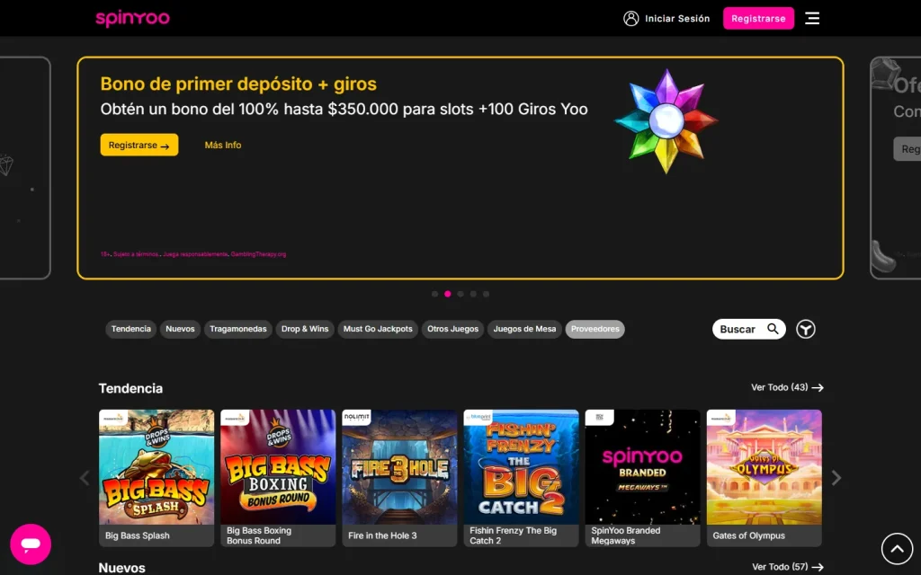 Lobby de SpinYoo