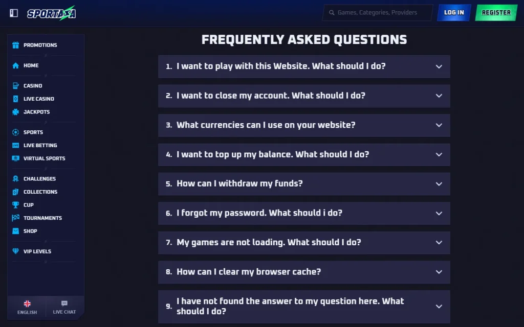 Preguntas frecuentes de Sportaza